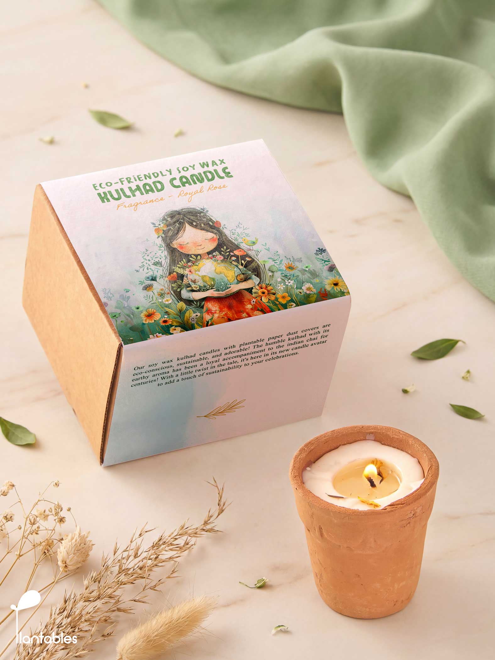 Earth Day Kulhad Candle