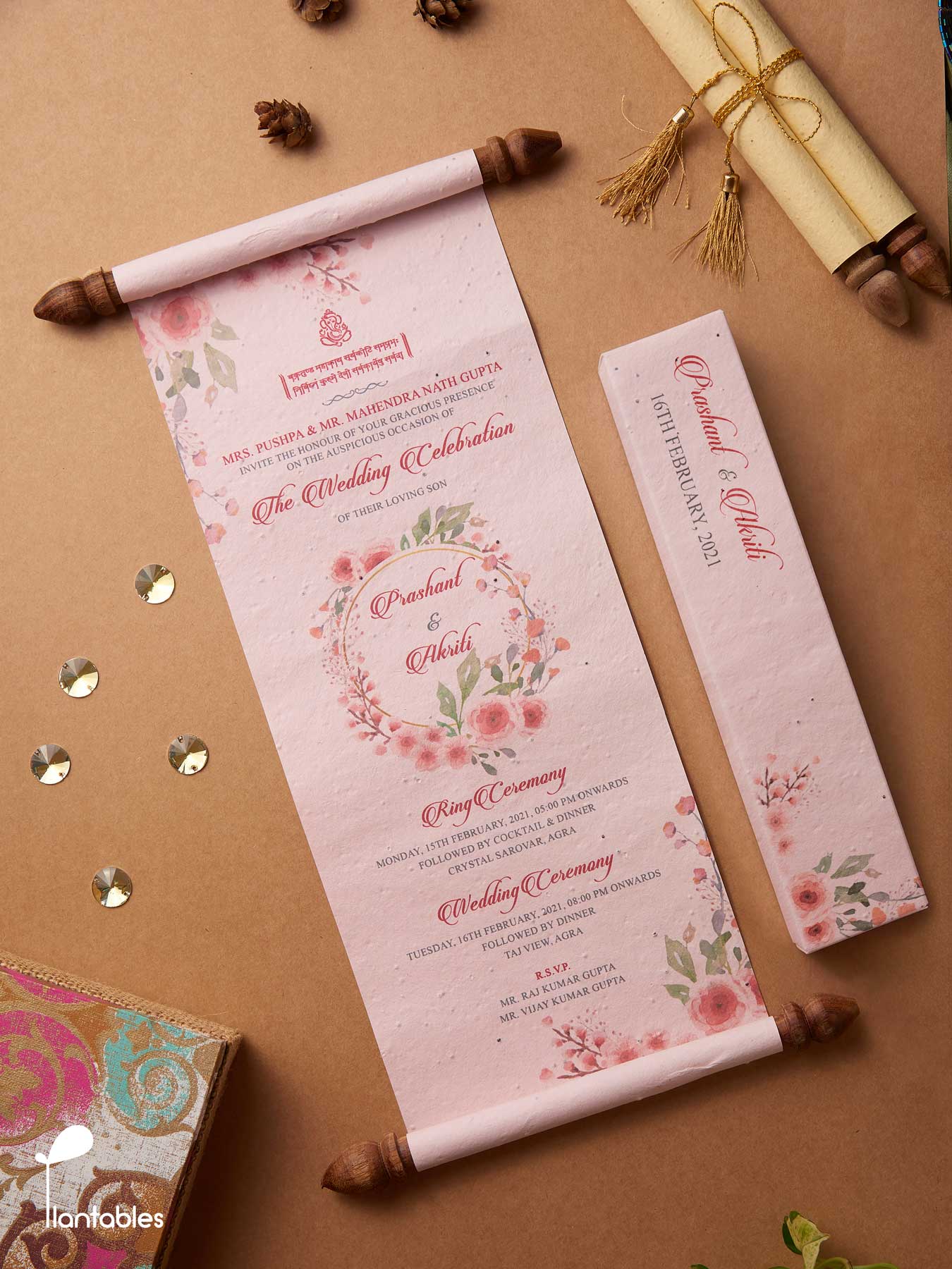Dusty Rose Scroll
