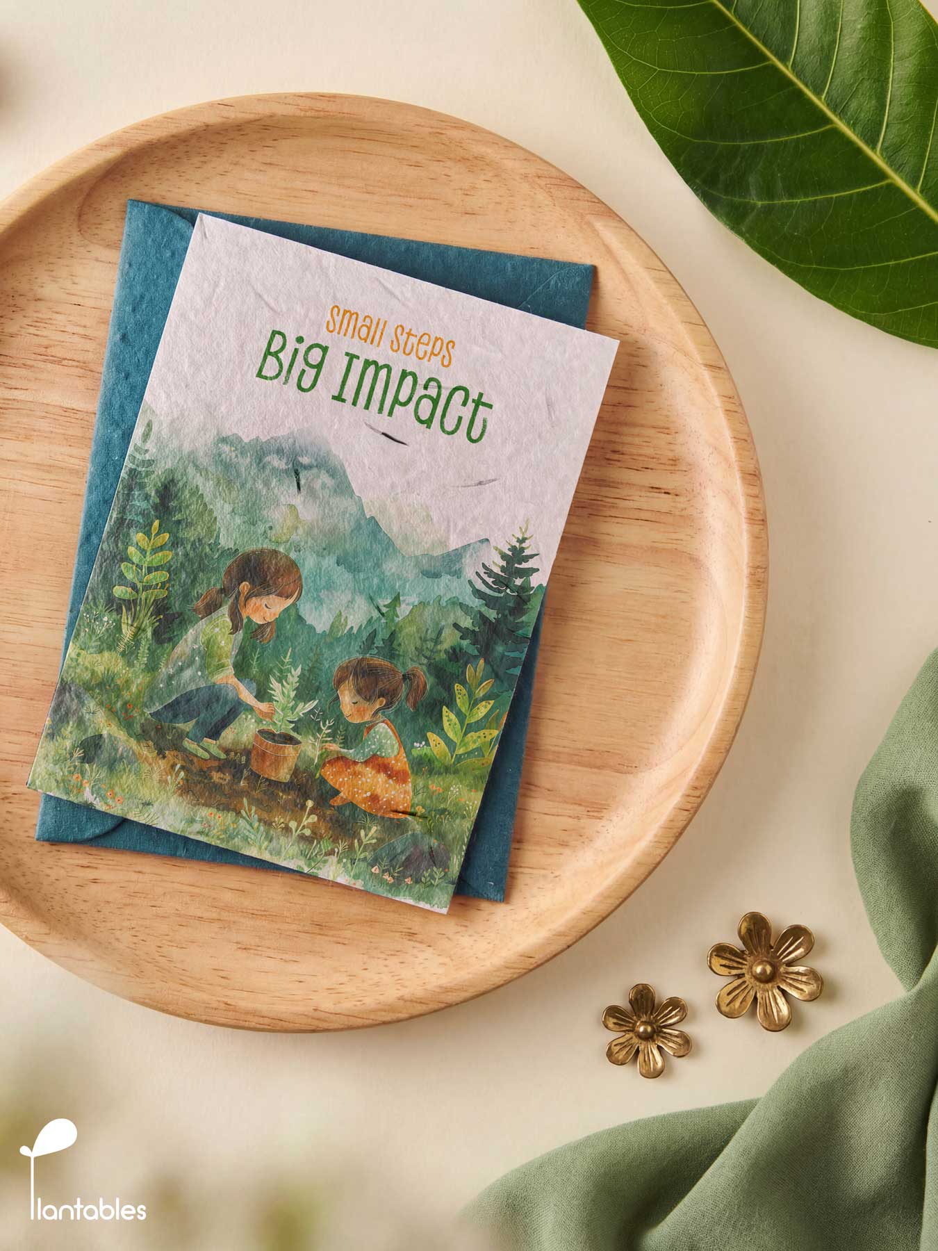 Small Steps Big Impact Earth Day Greeting Card