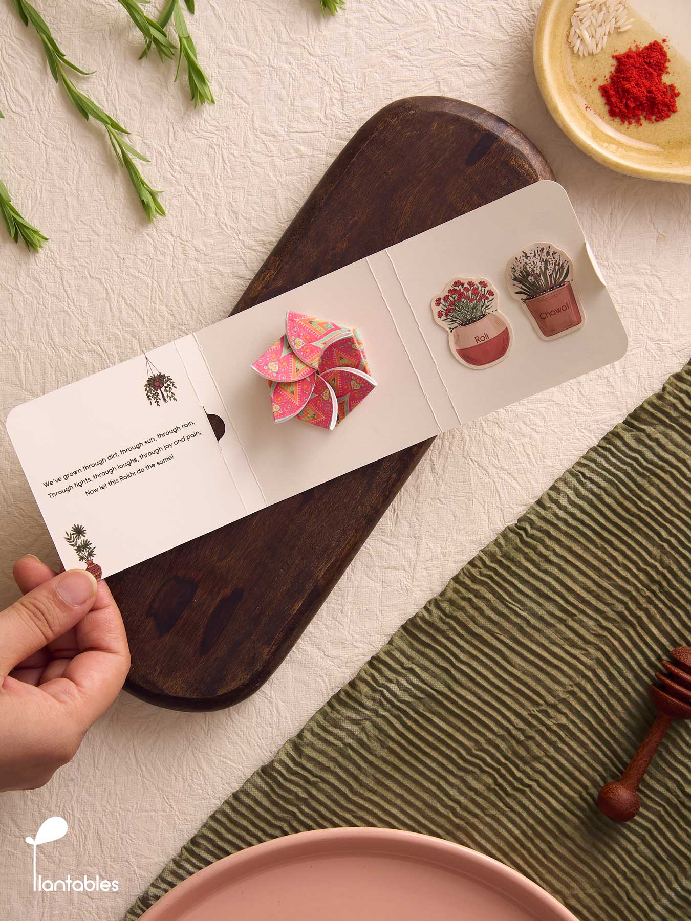 ChuckleBud Mandala Rakhi, hand-drawn mandala design on plantable seed paper