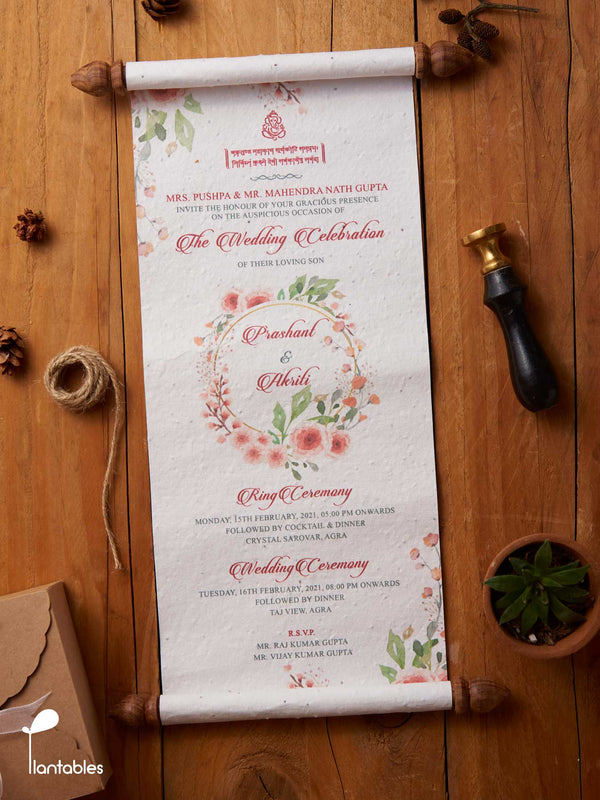 Rustic Peach Scroll