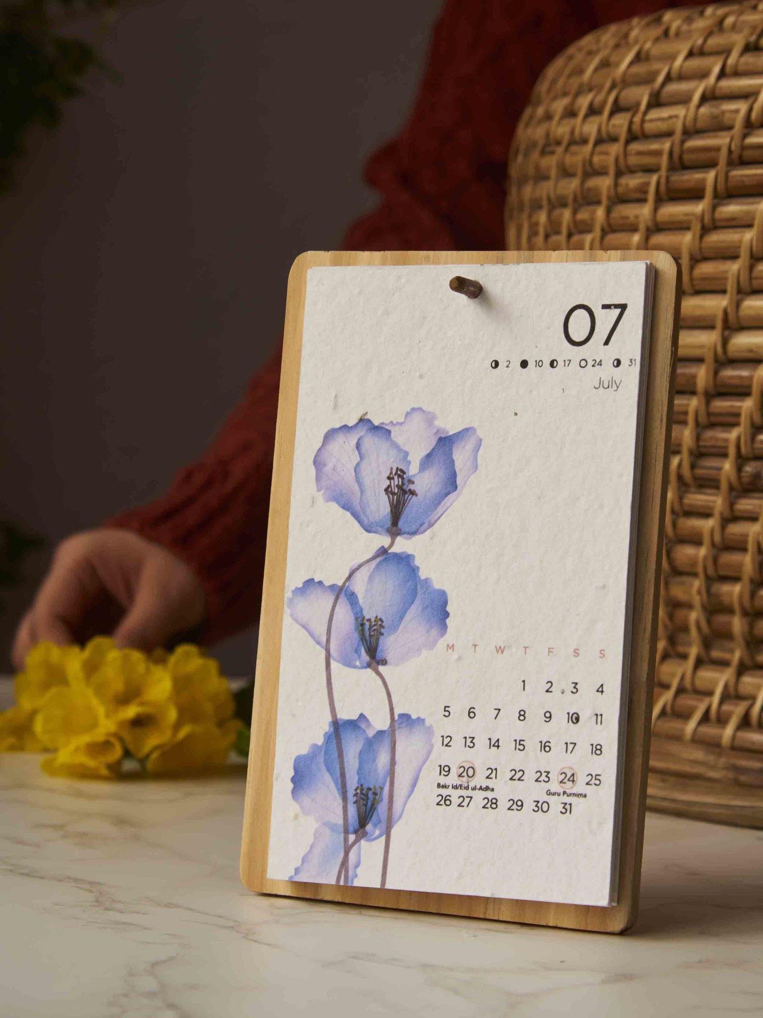 Plantable Seed Paper Calendars Sustainable Handmade EcoFriendly